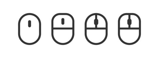 Computer mouse icon. Click, scroll device. Laptop tool. vector