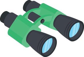 Isometric Green Binoculars vector