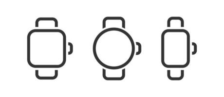 Smart watch icon. Wristwatch symbol. Clock time in the wrist. Digital fitness watch. vector