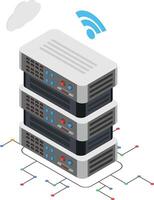 Secure Cloud Server Connection vector