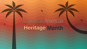caribe americano patrimonio mes vector