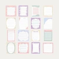 Colorful To-Do List and Note Templates Collection Stock vector