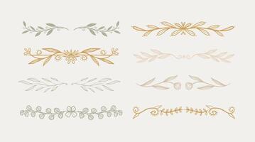 Elegant Floral Dividers vector