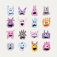 Colorful Cartoon Monsters vector