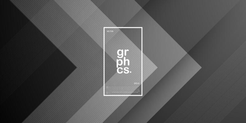 Futuristic design dark gray overlap triangle geometric background. Overlap pattern on dark background. Eps10