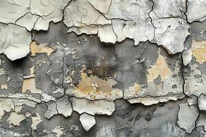 Old plaster wall with cracks and texture photo