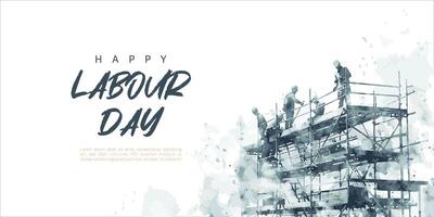 Happy Labour day illustration template design vector