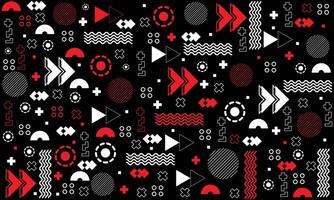 Memphis geometric abstract background vector