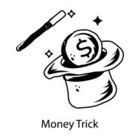 Trendy Money Trick vector