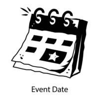 Trendy Event Date vector