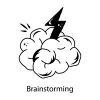 Trendy Brainstorming Concepts vector