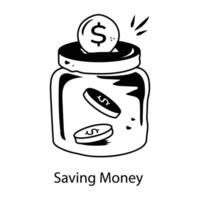 Trendy Saving Money vector