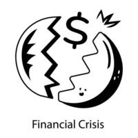 Trendy Financial Crisis vector