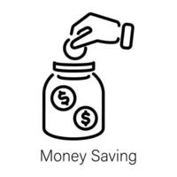 Trendy Money Saving vector