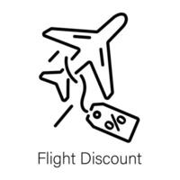 Trendy Flight Discount vector