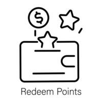 Trendy Redeem Points vector