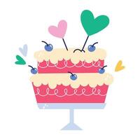 Trendy Wedding Cake vector