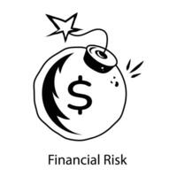 Trendy Financial Risk vector