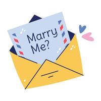 Trendy Proposal Message vector