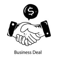 Trendy Business Deal vector