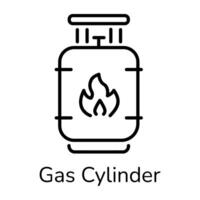 Trendy Gas Cylinder vector