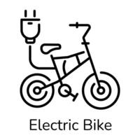 de moda eléctrico bicicleta vector