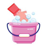 Trendy Soap Bucket vector