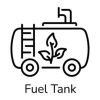 tanque de combustible de moda vector