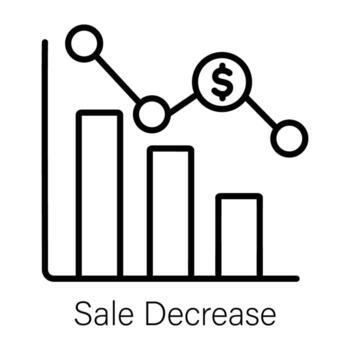 Trendy Sale Decrease vector