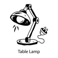 Trendy Table Lamp vector