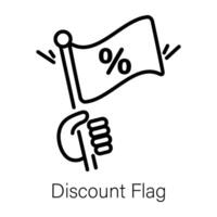 Trendy Discount Flag vector