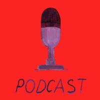 iIlustration of a microphone with the word podcast. vector