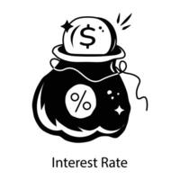 Trendy Interest Rate vector