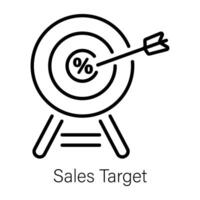 Trendy Sales Target vector