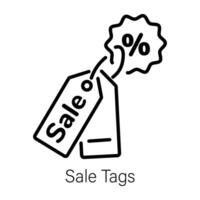 Trendy Sale Tags vector