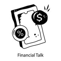 Trendy Financial Talk vector