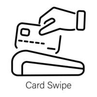 Trendy Card Swipe vector