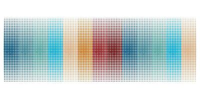 Halftone stripe multi color background. Abstract vertical geometric shape rainbow color. Isolated on white background. vector