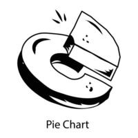 Trendy Pie Chart vector