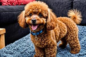 happy smiling dog indoor photo