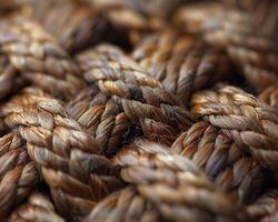 Close-up of woven fabric texture photo