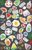 Sticker of Summer element and vacation on the beach vector