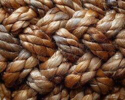 Close-up of woven fabric texture photo