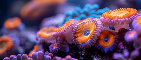 Close-up of vibrant coral under the sea photo
