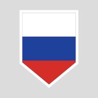 Russia Flag in Shield Shape Frame vector