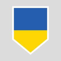 Ukraine Flag in Shield Shape Frame vector