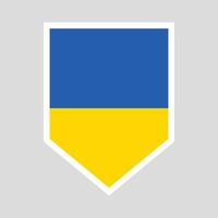 Ukraine Flag in Shield Shape Frame vector