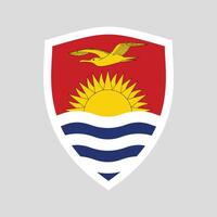 Kiribati Flag in Shield Shape Frame vector