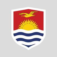 Kiribati Flag in Shield Shape Frame vector