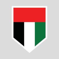 United Arab Emirates Flag in Shield Shape vector